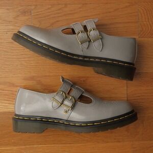 Dr. Martens Gray Flats with Double Buckle